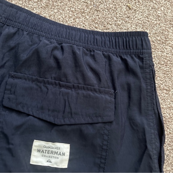 Quiksilver Waterman Lighthouse Volleys Navy Blue Striped Swim Shorts Mens Sz XXL - Picture 12 of 16